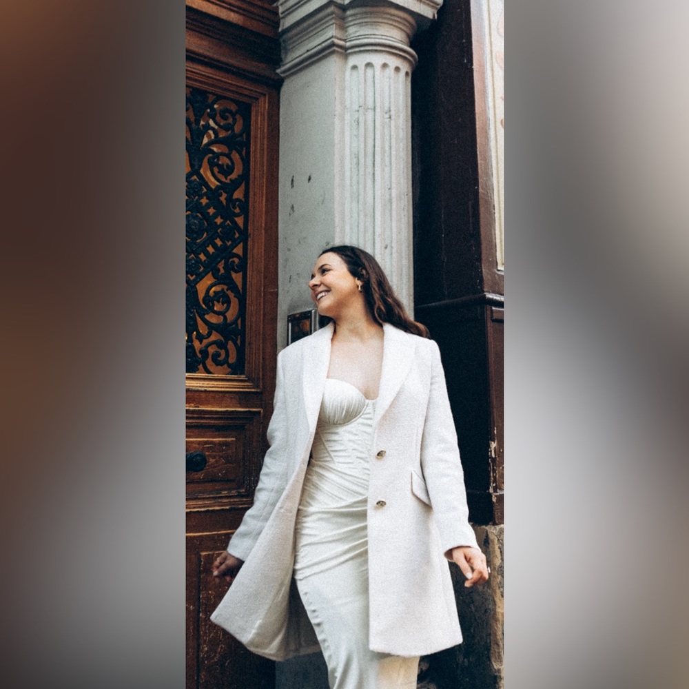 NWT Oh Polly Tenderness Ivory Midi Dress size US 8